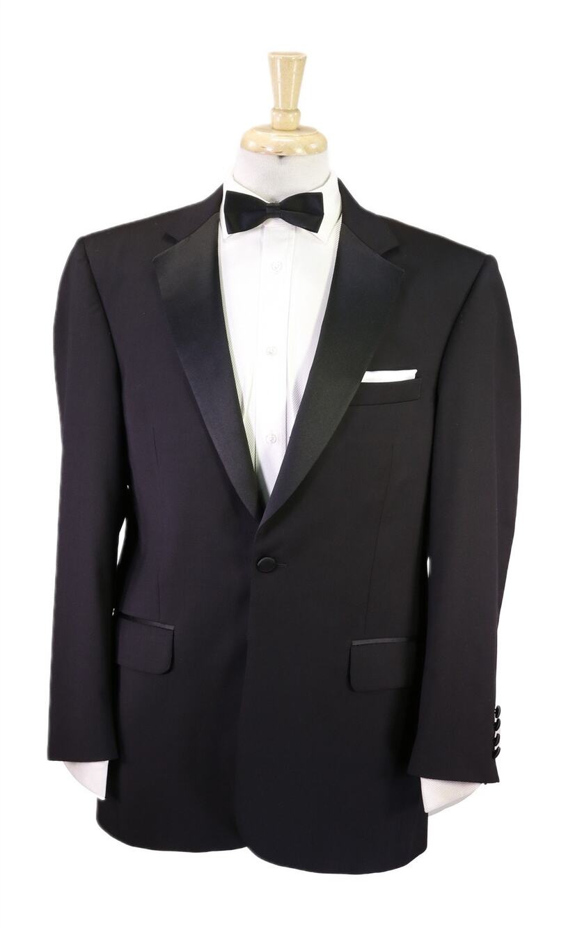 Jos A Bank Signature Gold Black 1-Btn Tuxedo Formal Wedding Blazer Jacket 40R